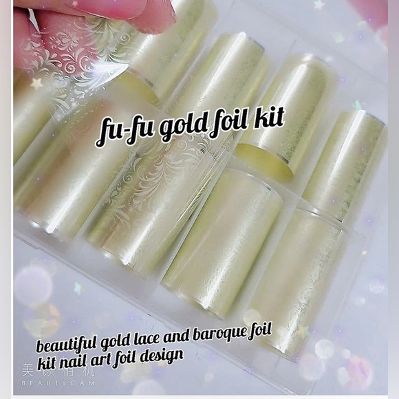 FU-FU GOLD Nail Foil Kit 1/$15, 2/$25, 3/$30, 4/$35.$5 each additional! - Picture 1 of 2